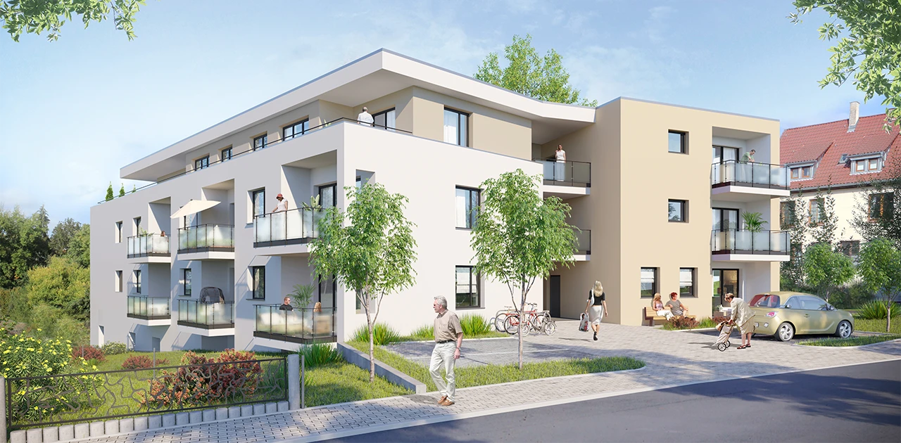 Merz Immobilen Wohnbauprojekt in Rottweil. Seniorenresidenz und Wohnungen für Senioren BONA VITA.